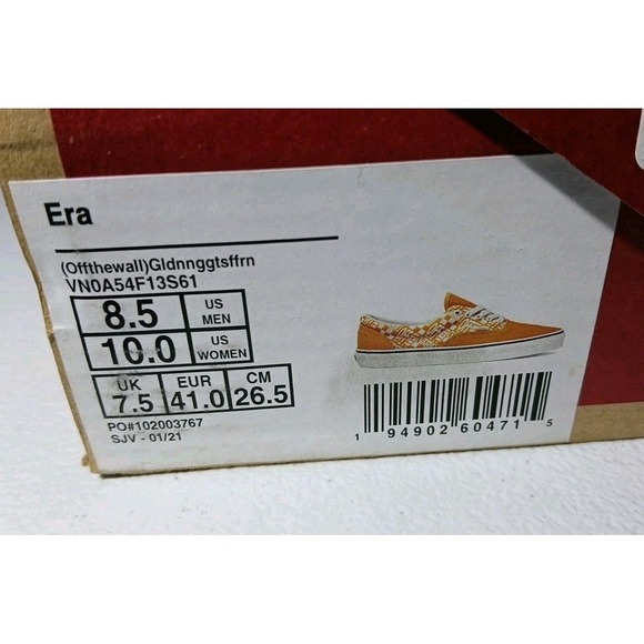 VANS Era Off The Wall Golden Nugget **New With Box** SneakersSkater Sz8.5 #549‎ - Picture 14 of 16